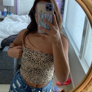 brandy Melville leopard tube top